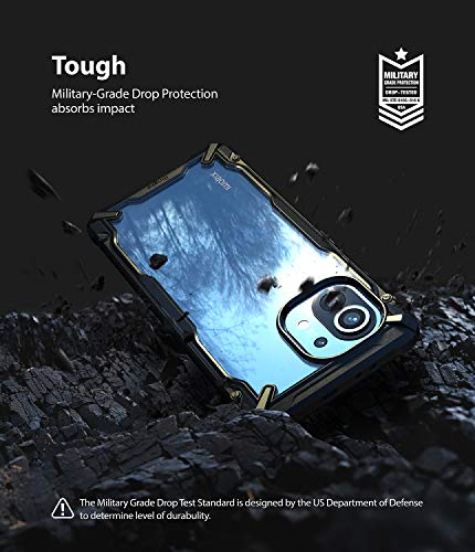 Ringke Fusion-X Compatible con Funda Xiaomi Mi 11 (6,81 Pulgadas), Transparente Rigida Carcasa Parachoque TPU Resistente Impactos Funda Negra - Black (Negro)