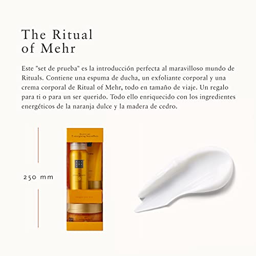 RITUALS Cesta Regalo del Ritual of Mehr, Trial Set - Con Naranja Dulce y Madera de Cedro - Propiedades Energizantes y Estimulantes con Vitamina C