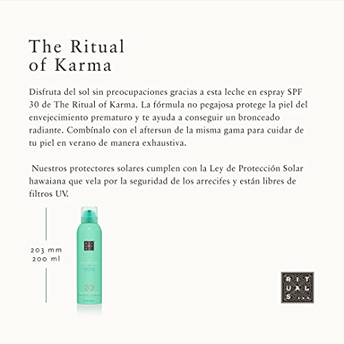 RITUALS The Ritual of Karma Spray Lechoso con Protección Solar SPF 30, 200 ml