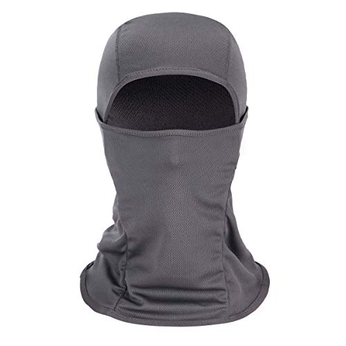 Rmeet Pasamontañas,Mascarilla Pasamontañas de Nylon a Prueba de Viento Unisex Hombres Mujeres Balaclava para Cabeza Al Aire Libre Casco de Motocicleta Ciclismo Esquí Deportes Gris