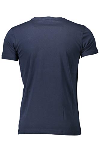 Roberto Cavalli HST64E - Camiseta de manga corta para hombre Azul 04926 Navy XL