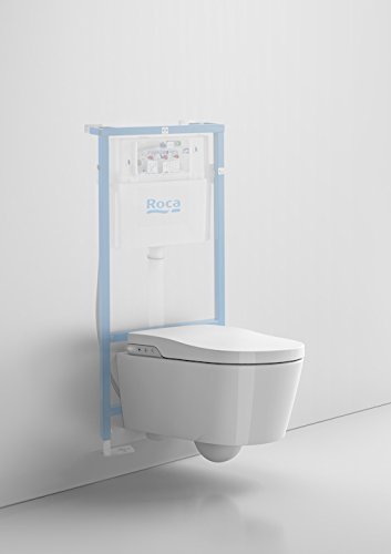 Roca A803060001 - In-wash - smart toilet suspendido rimless con salida a pared. incluye tapa y asiento. necesita toma de red