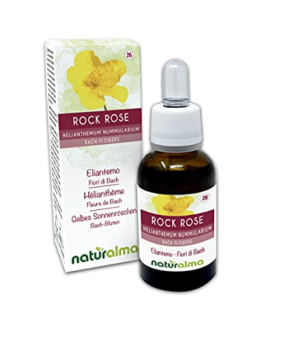 Rock rose o Heliantemo (Helianthemum nummularium) Flores de Bach Naturalma | No. 26 | Gotas 30 ml | Extracto líquido sin alcohol | Esencias florales | Vegano y libre de alcohol