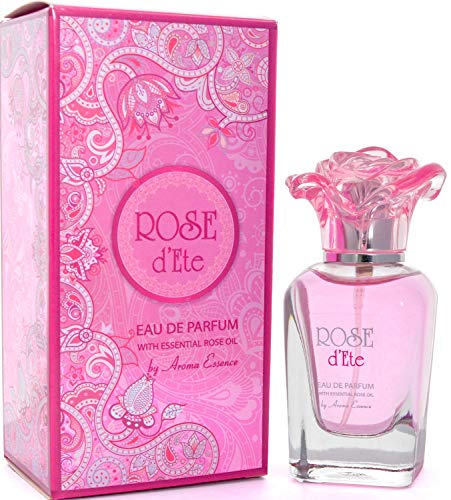 ROSE D'ETE Women eau de Parfum de Aroma Essence 35ml, Precioso Perfume Romántico, Dulce Fragancia Floral Lady con Notas de Ámbar, Rosa, Fresia, Vainilla y Pachulí