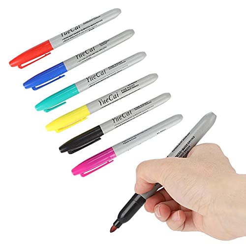 Rotulador de Tatuaje 6 Unids/set Tattoo Marker Pen Tattoo Skin Scribe Pen Tattoo Skin Marker Positioning Pen Maquillaje