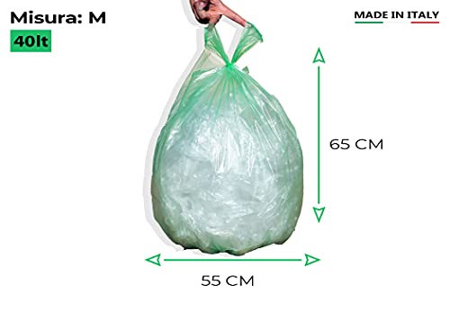 SACOK Bolsas de basura verdes con asas a la compra, 55 x 65 cm, perfumadas, basura, reciclaje (60)