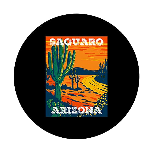 Saguaro Cactus Arizona Camping Tucson Al Aire Libre Senderismo Desierto PopSockets PopGrip Intercambiable