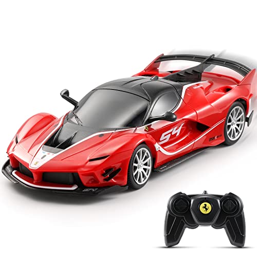 SainSmart Jr. Ferrari Coche de Control Remoto, 1:24 Modelo Ferrari Auto, Teledirigido Juguete para Niños 3 -18 Años, Rojo