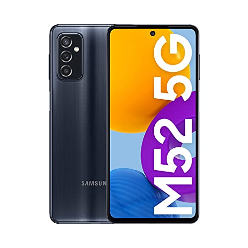 SAMSUNG Galaxy M52 5G - Teléfono móvil, Android, Smartphone, 128 GB, Negro, Versión ES