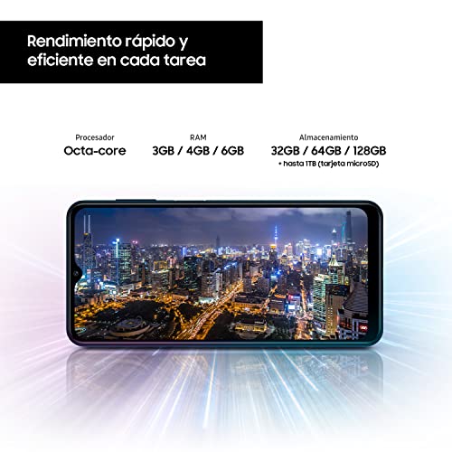 Samsung Smartphone Galaxy M12 con Pantalla Infinity-V TFT LCD de 6,5 Pulgadas, 4 GB de RAM y 64 GB de Memoria Interna Ampliable, Batería de 5000 mAh y Carga rápida Negro (ES Versión)