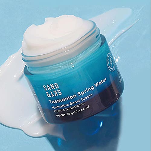 Sand & Sky - Crema Hydration Boost a base de agua de manantial de Tasmania - Hidratante con ácido hialurónico | Crema facial ligera para todo tipo de pieles (60 ml)