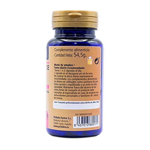 SANON Concentrado De Soja Rico En Isoflavonas - 2 Botes De 100 Cápsulas Con Zinc Y Vitamina B6-40 Mg De Isoflavonas Por Cápsula, color Azul, 100 Unidad, 150 g