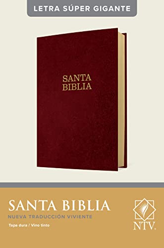 Santa Biblia NTV, letra súper gigante (Letra Roja, Tapa dura: Nueva Traducción Viviente, Vino Tinto Tapa Dura