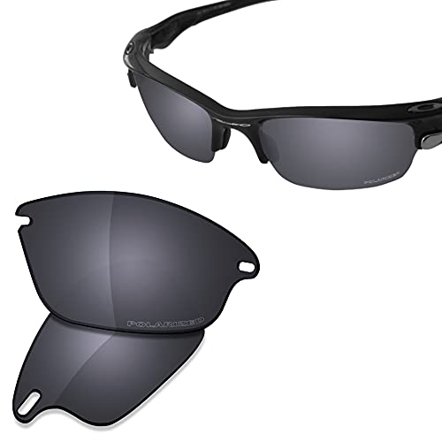 Saucer Lentes de repuesto y kits de goma para gafas de sol Oakley Fast Jacket, (High Definition - Shield Black Polarized), Talla única