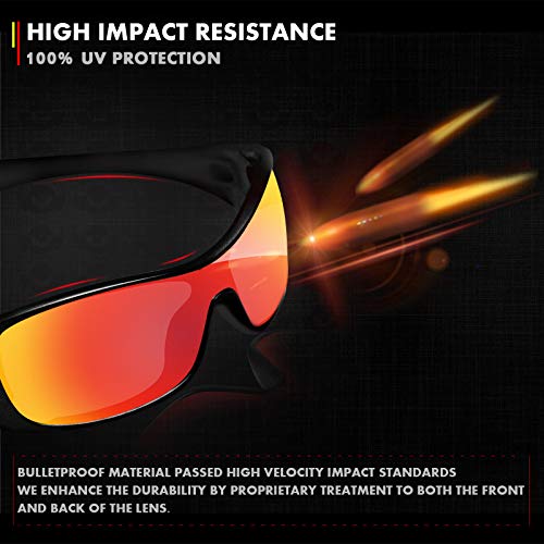 Saucer Lentes de repuesto y kits de goma para gafas de sol Oakley Fast Jacket, (High Definition - Shield Black Polarized), Talla única