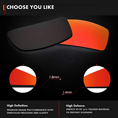 Saucer Lentes de repuesto y kits de goma para gafas de sol Oakley Fast Jacket, (High Definition - Shield Black Polarized), Talla única