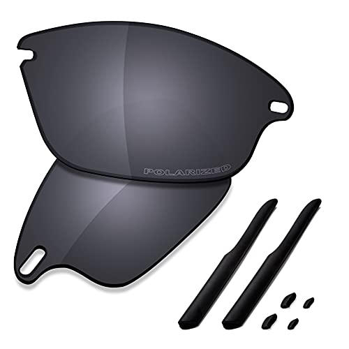 Saucer Lentes de repuesto y kits de goma para gafas de sol Oakley Fast Jacket, (High Definition - Shield Black Polarized), Talla única