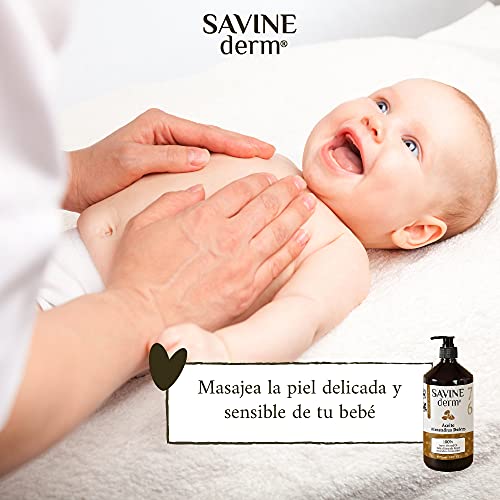 SAVINE DERM ACEITE DE ALMENDRAS DULCES PREMIUM Antiestrías para Embarazadas - 100% PURO y NATURAL/Previene las Estrías del Embarazo y Cicatrices/ Prensado Frío | Pieles secas y sensibles