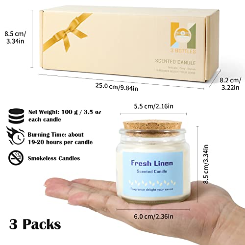 SCENTORINI Velas Perfumadas Aromáticas, Aromática Regalo de Velas Perfumadas de Aromaterapia Cera de Soja 100% Natural Decorativas Vela Regalos del Día de San Valentín Para el Día de la Madre (3Pcs)