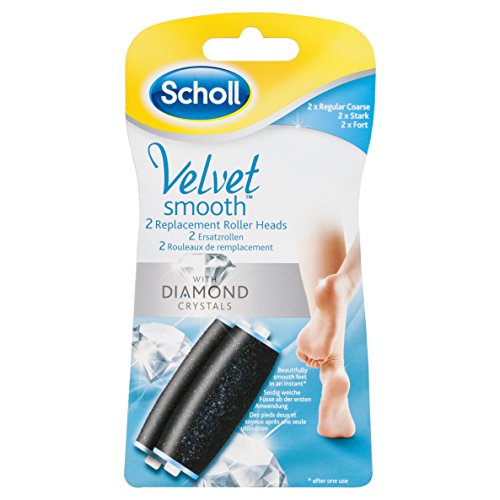 Scholl Velvet Smooth Repuesto Lima, Color Negro - 2 unidades