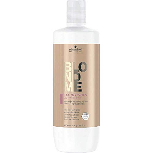 Schwarzkopf Blondme Keratin Restore All Blondes Champú Ligero 1000ML, Único, Estándar