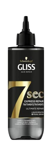 Schwarzkopf Gliss - Tratamiento Capilar Fluido Express 7 Segundos con Aclarado, Ultimate Repair, 200 ml, para un Brillo y Reparación Intensa, tan potente como una Mascarilla en solo 7 segundos