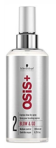 Schwarzkopf OSiS Blow&Go Spray 200 ml con champú para el cabello STAPIZ 15 ml o máscara 10 ml