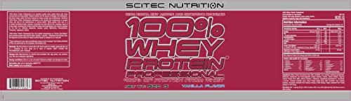 Scitec Nutrition 100% Whey Protein Professional con aminoácidos clave y enzimas digestivas adicionales, sin gluten, 920 g, Vainilla