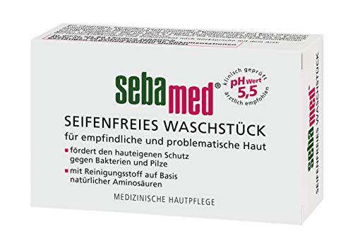 SEBAMED Pieza de lavado sin jabón, vitamina E y pantenol alisador de la piel aportan además de limpieza y frescura una agradable sensación en la piel, 100 g.