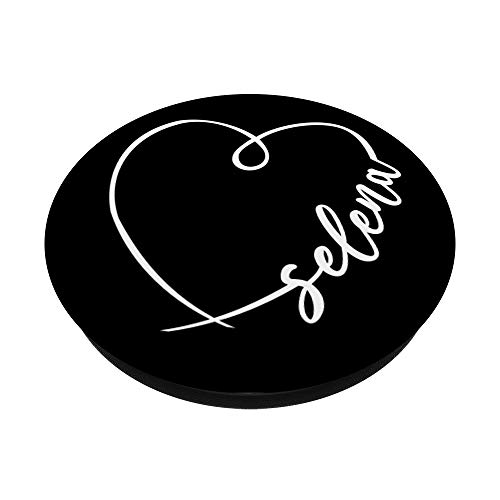 Selena Nombre Nombre Simple Corazón Diseño Personalizado PopSockets PopGrip Intercambiable