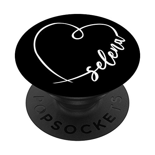 Selena Nombre Nombre Simple Corazón Diseño Personalizado PopSockets PopGrip Intercambiable