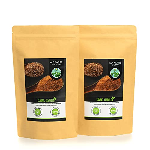Semillas de alcaravea molidas (250g), semillas de alcaravea molidas, polvo de alcaravea 100% natural sin aditivos