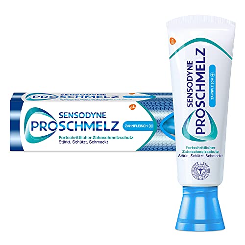 SENSODYNE Enías Plus, protección avanzada del esmalte de dientes y cuidado de encías – Fortalece, protege, sabor, 75 ml.