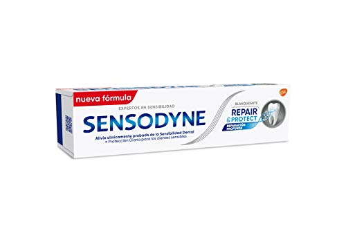 Sensodyne Repair & Protect Pasta de Dientes Blanqueante, Alivio para Dientes Sensibles, Protección Duradera frente a la Sensibilidad Dental, 75 ml