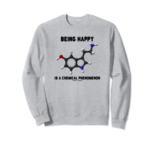 Ser feliz es un fenómeno químico Química Humor friki Sudadera