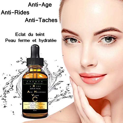 SERUM FACIAL CON ÁCIDO HIALURONICO Y VITAMINA C ANTIEDAD, ANTIARRUGAS ANTIMANCHAS - PIEL RADIANTE ** RESULTADOS EN 7 DIAS** - SUERO FACIAL MAXI BOTELLA 60ML