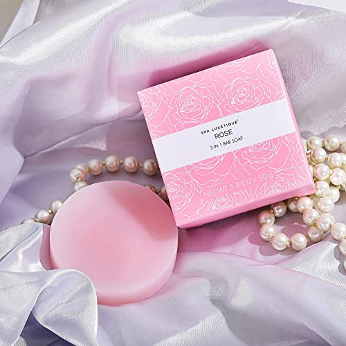 Set de Regalo para Mujer-Spa Luxetique Set de Spa a Rosa, Caja de Regalo para Ella, Con Crema de Manos, Loción Corporal, Baño de Burbujas, Gel de Ducha, Regalos Originales para Mujer