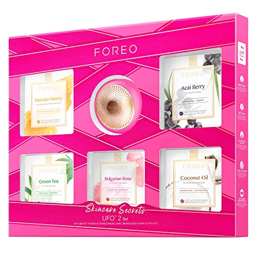 Set regalo FOREO Skincare Secrets: UFO 2 + 30 Mascarillas, tratamiento de luz LED, termoterapia, crioterapia y T-Sonic