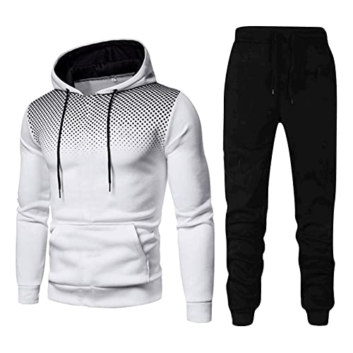 Sheey Chandal Hombre Completo Chandals Hombre Conjunto de Ropa Costura Cremallera Chándal Hombre Completo Traje Deportivo Pantalones Abrigo Chaqueta Jersey para Primavera Otoño Invierno Trabajo