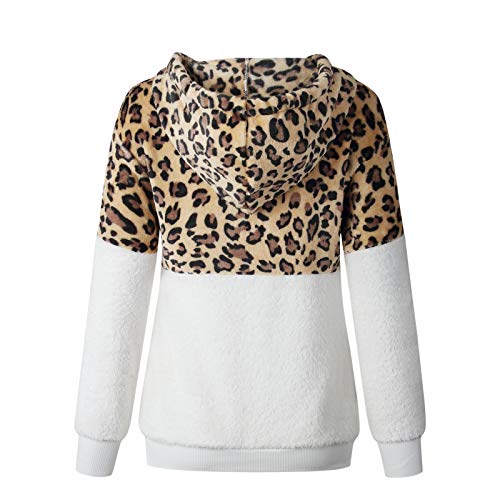 SHOBDW Liquidación Venta Mujer Sudadera con Capucha Suelta Tallas Grandes Jersey de Mujer Jersey otoño Invierno Manga Larga Remata Abrigo cálido (XL, T-Blanco)