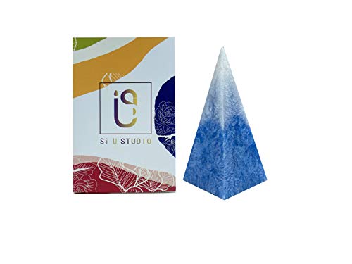 Si U Studio - Vela perfumada con forma de Iceberg natural, exquisita y única; la forma del iceberg es adecuada para cualquier ocasión. Caja de regalo (azul)