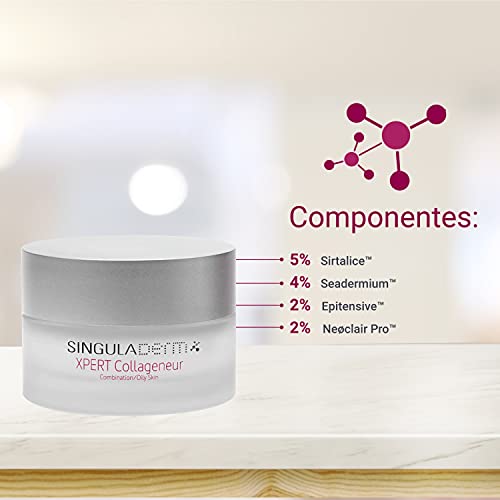 Singuladerm - XPERT Collageneur - Crema reafirmante intensiva - Disminuye arrugas - Aumenta colágeno - Día y noche - Piel mixta / grasa - 50ml