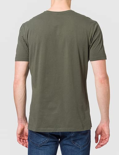 Sisley T-Shirt 3TM4O12QQ Camiseta, Verde 1d1, L para Hombre