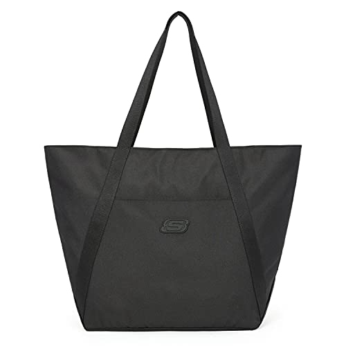 Skechers Bolsos de Mujer, Bolsos para Universitarias Impermeable Ligero Bolso Shopper Portatil Mujer para la Escuela, Compras, Trabajo Diario, Viaje, Negra…