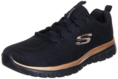 Skechers Graceful Get Connected, Zapatillas Mujer, Black, 40 EU