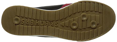 Skechers Zinger-Retro Rockers, Zapatillas Mujer, Negro (BKRD Black Leather/Red Suede/Blue Suede Trim), 37 EU