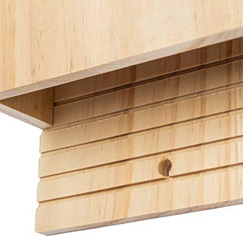 Skojig Hotel para murciélagos Hecho de Madera | Albergue Refugio Caja Nido Cueva 28,5 x 18 x 13 cm | Casa para murciélagos - Protección de Especies en tu jardín