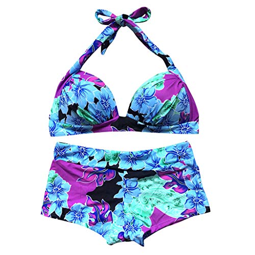 Slyar Bikinis Mujer 2019 Braga Alta Bikinis Push Up BrasileñO BañAdor De Mujer Sling Bikini Split Estampado Ropa De BañO Mujer Personalidad Pantalones Cortos