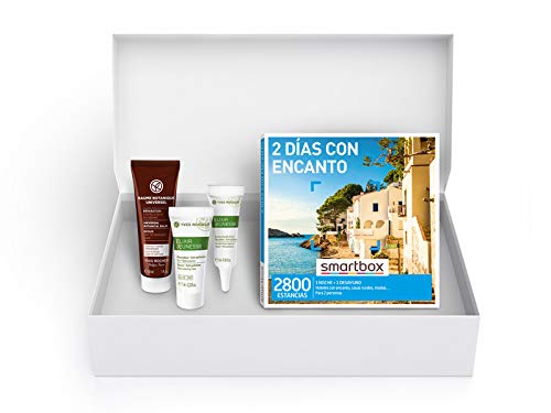 Smartbox - Caja Regalo Amor para Parejas - 2 días con Encanto - Ideas Regalos Originales - 1 Noche con Desayuno para 2 Personas + 3 cuidados YVES Rocher para el Rostro y el Cabello