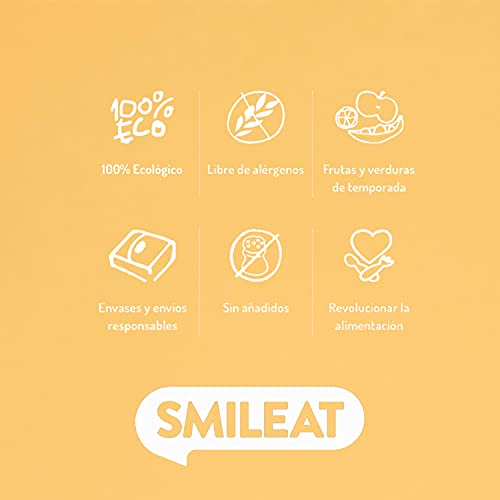 Smileat - Pouch Ecológico de Cereza, Açai y Amaranto, Ingredientes Naturales Bebibles, Para Bebés a Partir de los 8 Meses - 100g